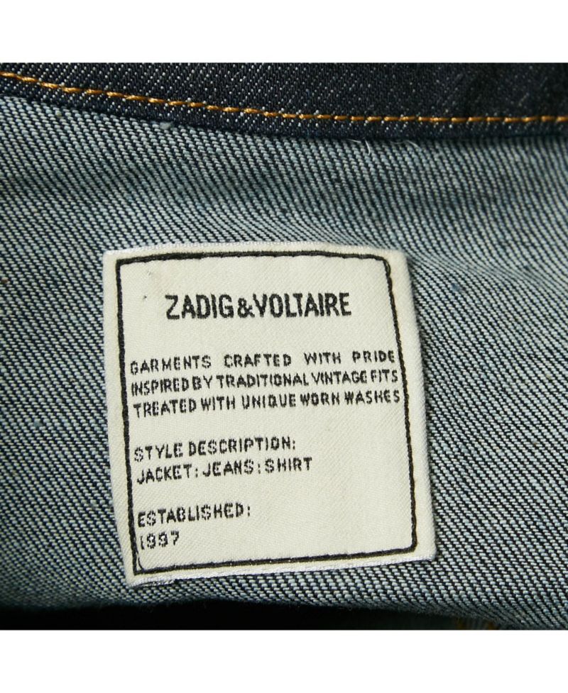 Women's Pre-Owned Zadig and Voltaire Blue Denim Button Front Jacket