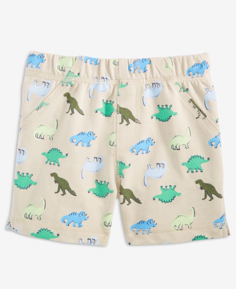Baby Boys' 3M-24M Mix and Match French Terry Dino Family Printed Shorts
