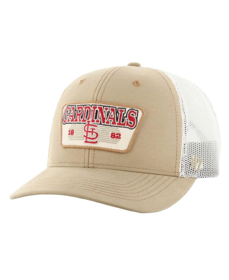 Men's Khaki St. Louis Cardinals Ridgewood Trucker Adjustable Hat