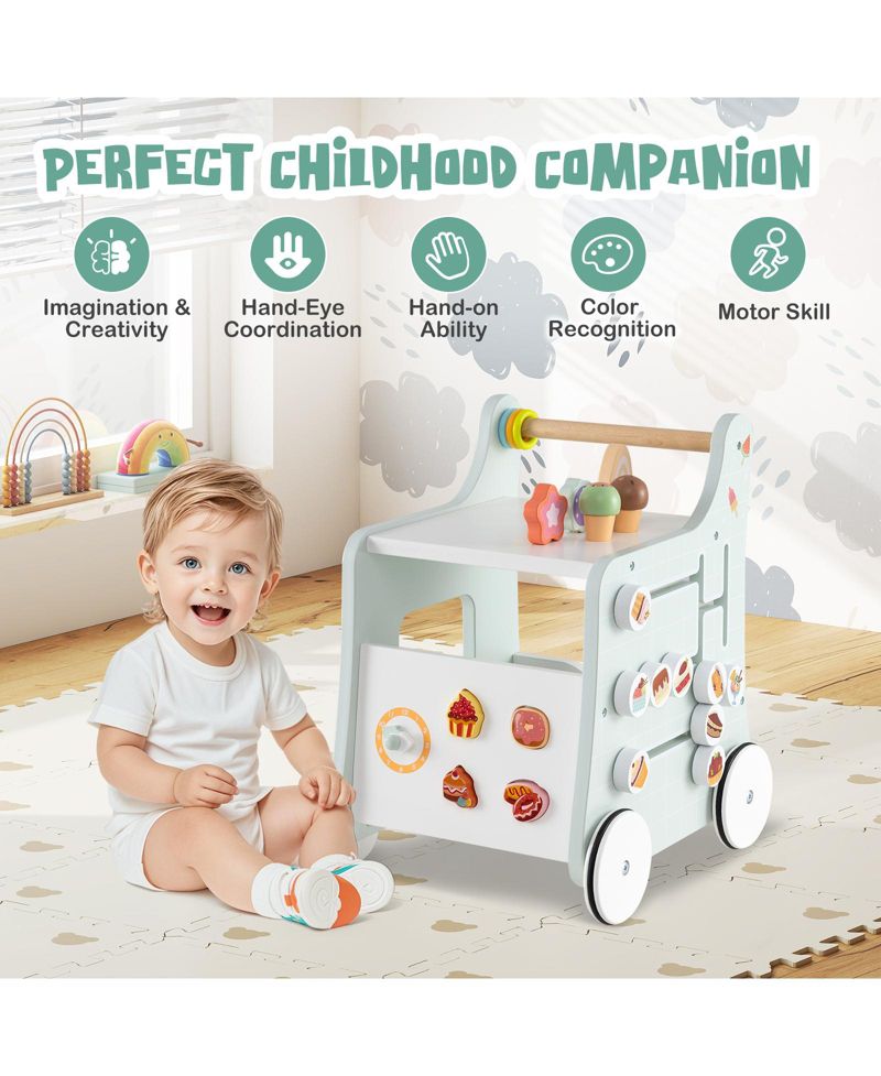 Kids Walker 2-in-1 with Toy Storage and Ice Cream Theme