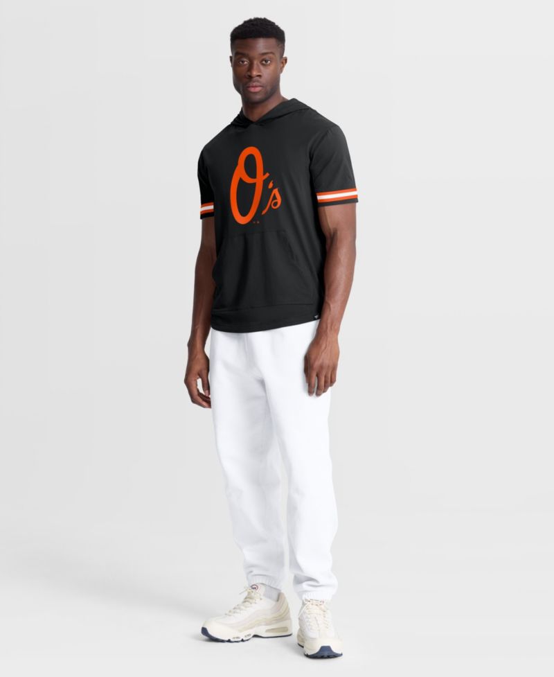 Men's Black Baltimore Orioles Optimal Play Hooded T-Shirt