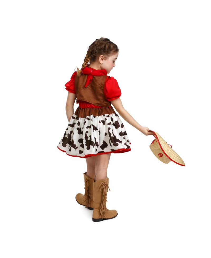 Cowgirl Skirt, Vest & Bandana Costume Set - Girls Kids