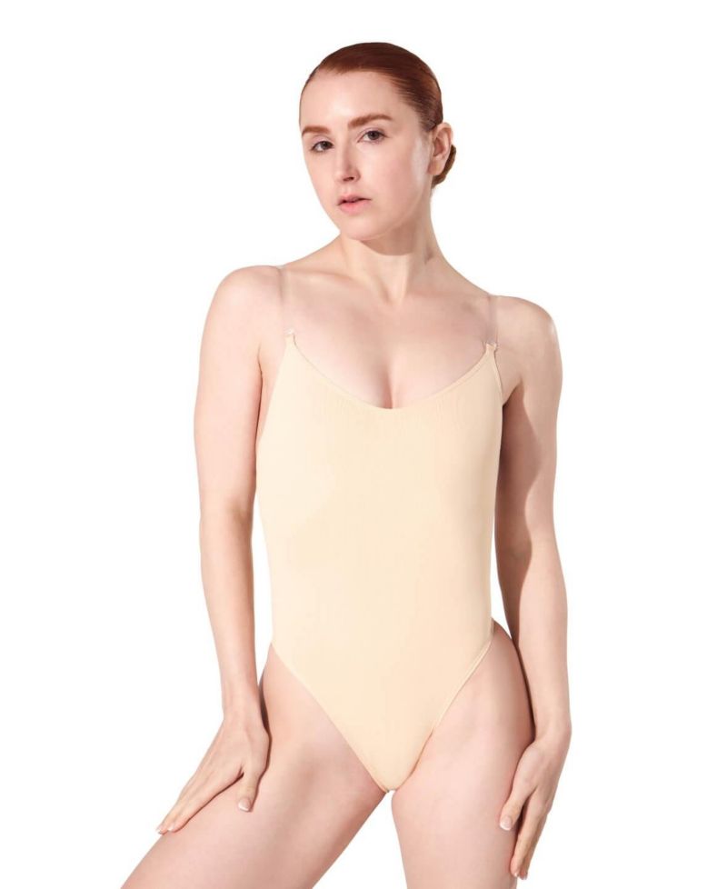 Women's Camisole Leotard w/ Clear Transition Straps