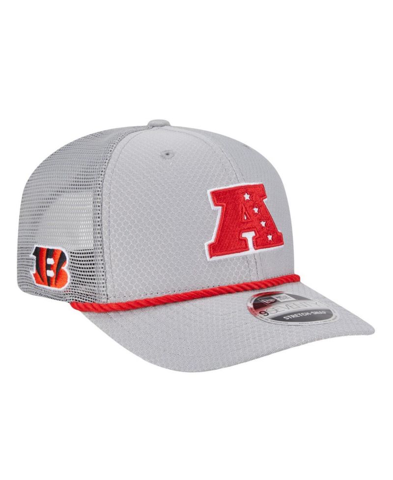 Men's Gray Cincinnati Bengals 2025 Pro Bowl 9SEVENTY Stretch-Snap Hat