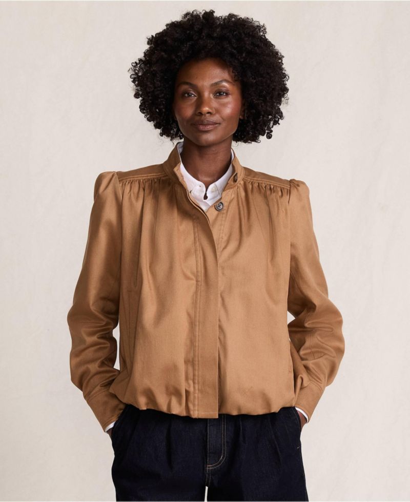 Women's Drapey Twill Bubble Hem Jacket