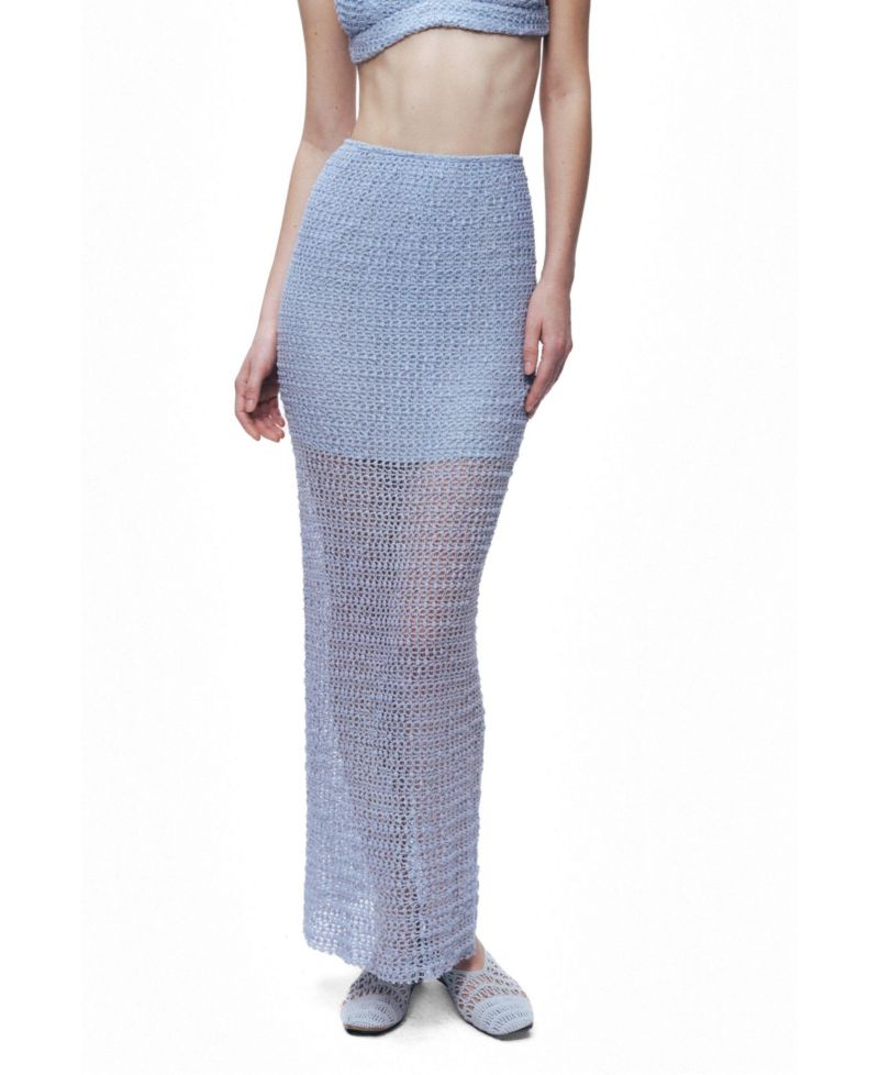 Women's Mesh Detail Maxi Skirt
