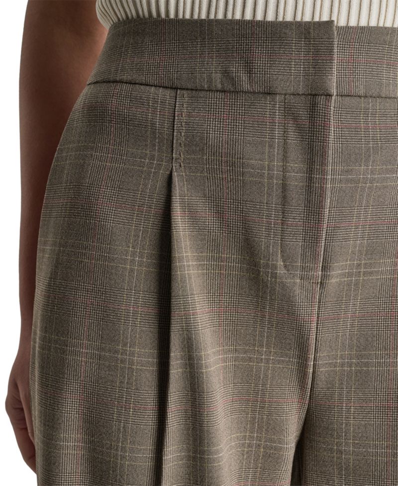 Women's Pleated High-Waisted Wide-Leg Pants
