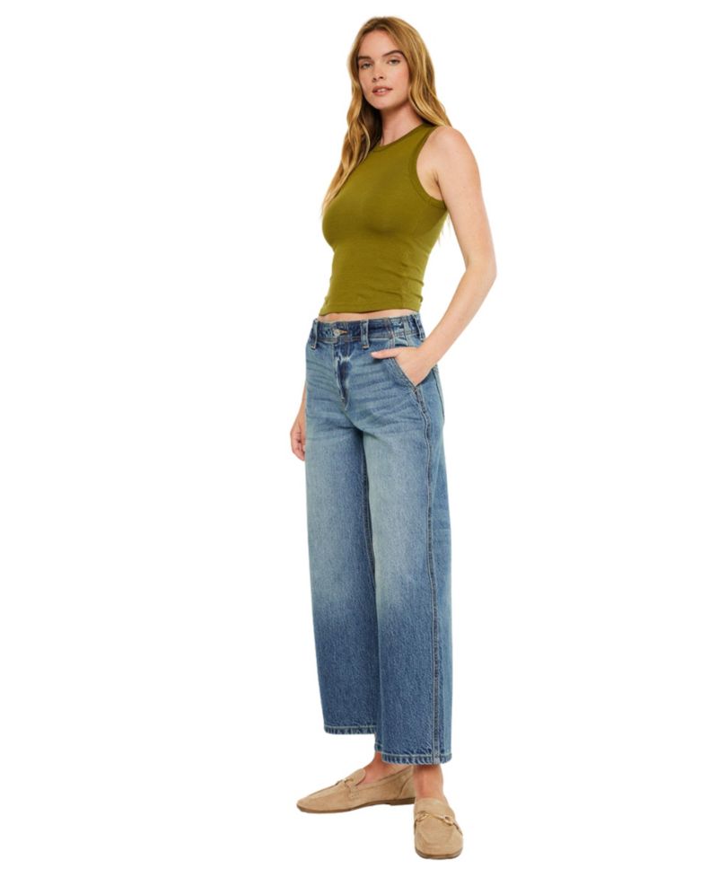 Women's Bells Mid Rise Loose Barrel Jeans
