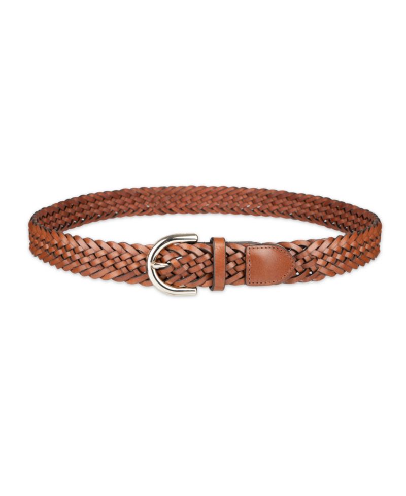 Women's Fully Adjustable Braided Leather Belt