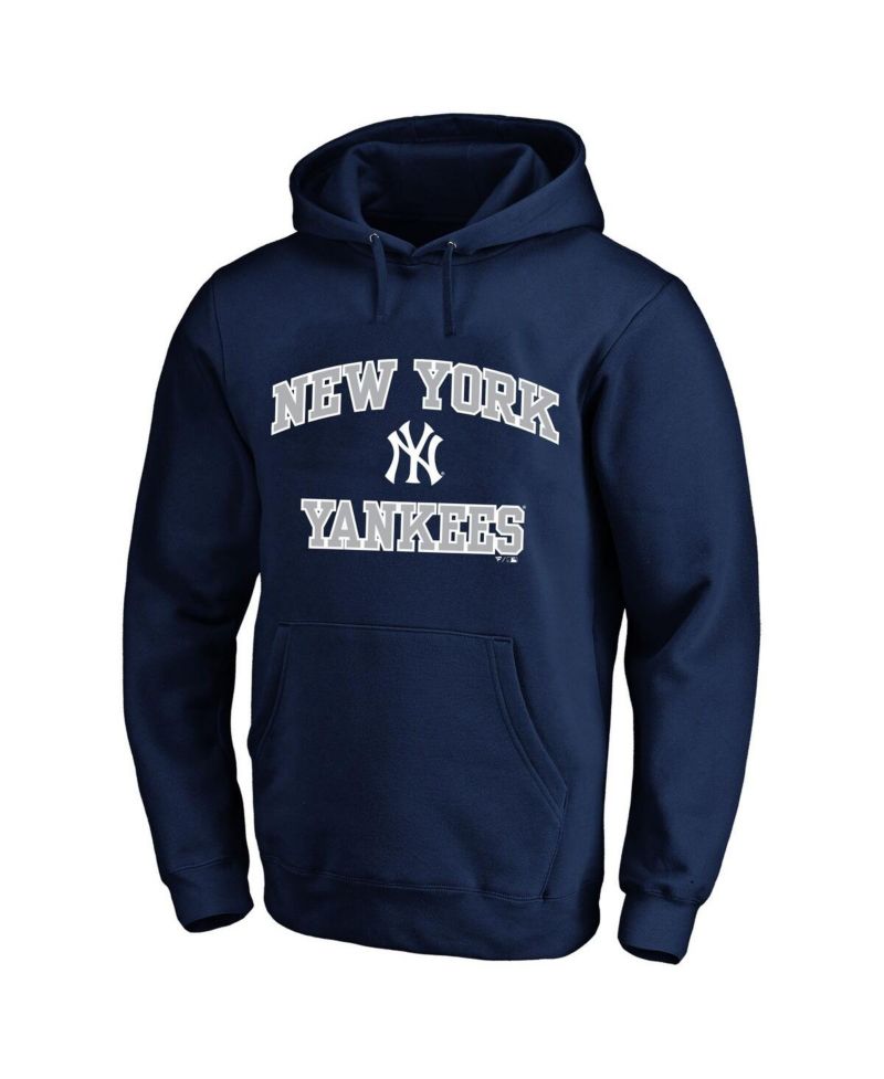 Men's Navy New York Yankees Big & Tall Heart & Soul Hoodie