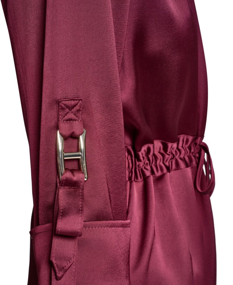 Women's Satin Shirt Dress