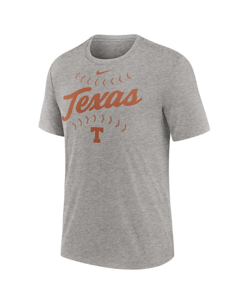 Men's Heather Gray Texas Longhorns Campus Local Tri-Blend T-Shirt