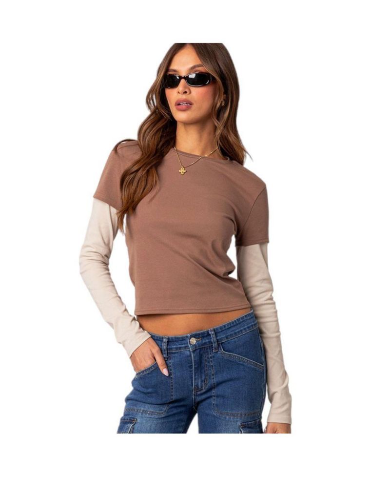 Women's Mood layered long sleeve t shirt