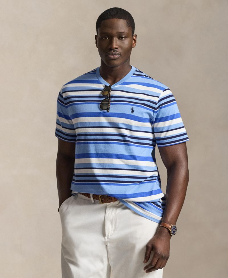 Men's Big & Tall Classic-Fit Striped Jersey T-Shirt