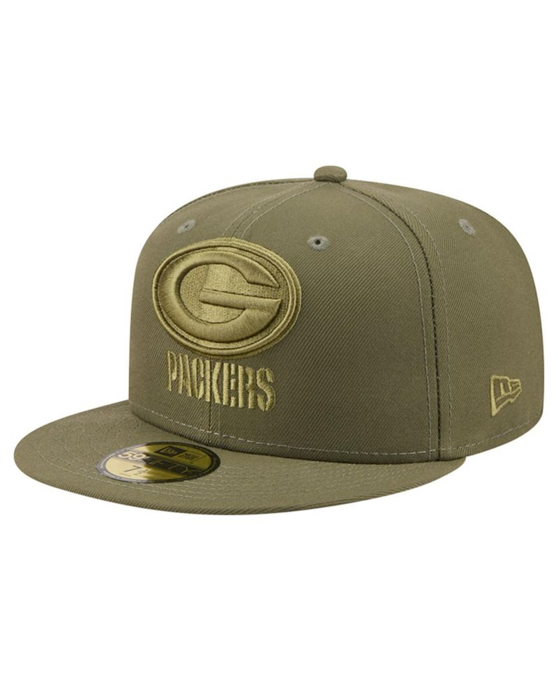 Men's Olive Green Bay Packers Color Pack 59FIFTY Fitted Hat