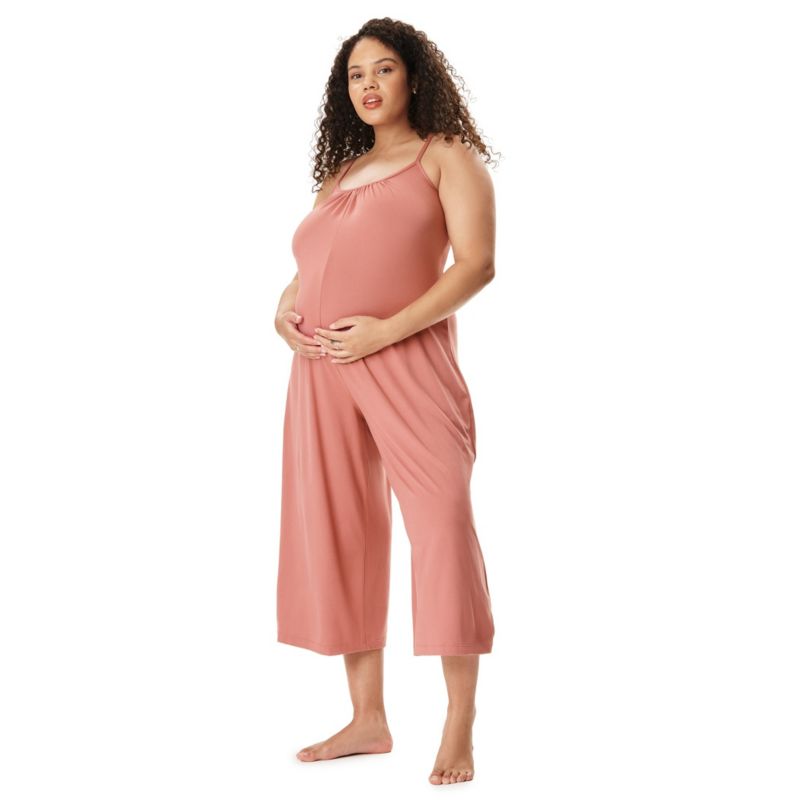 Maternity Motherhood Sleep Romper with Nursing Access