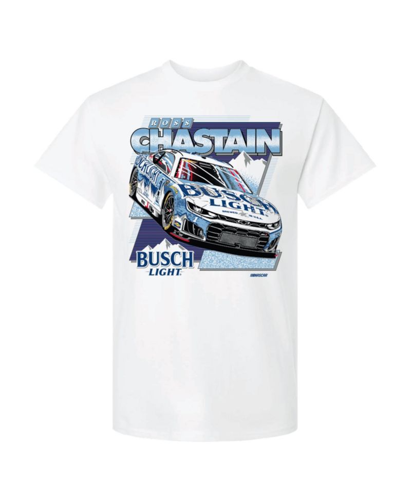 Men's White Ross Chastain 2026 Busch Light T-Shirt