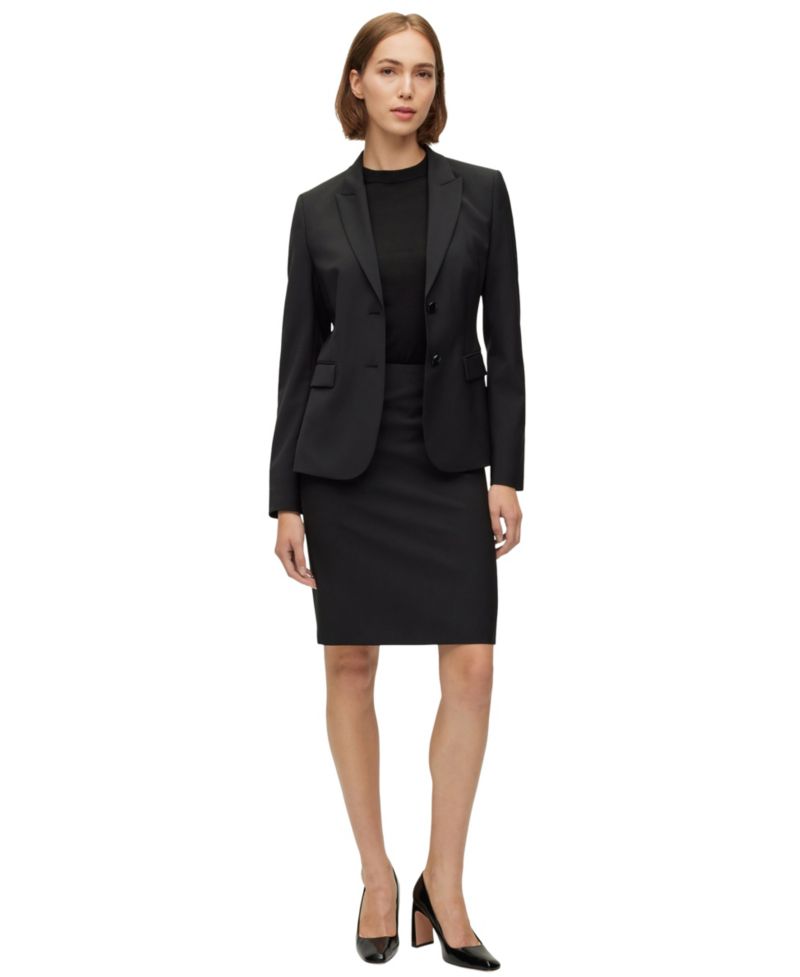 BOSS by Women's Wool Slim-Fit Pencil Skirt