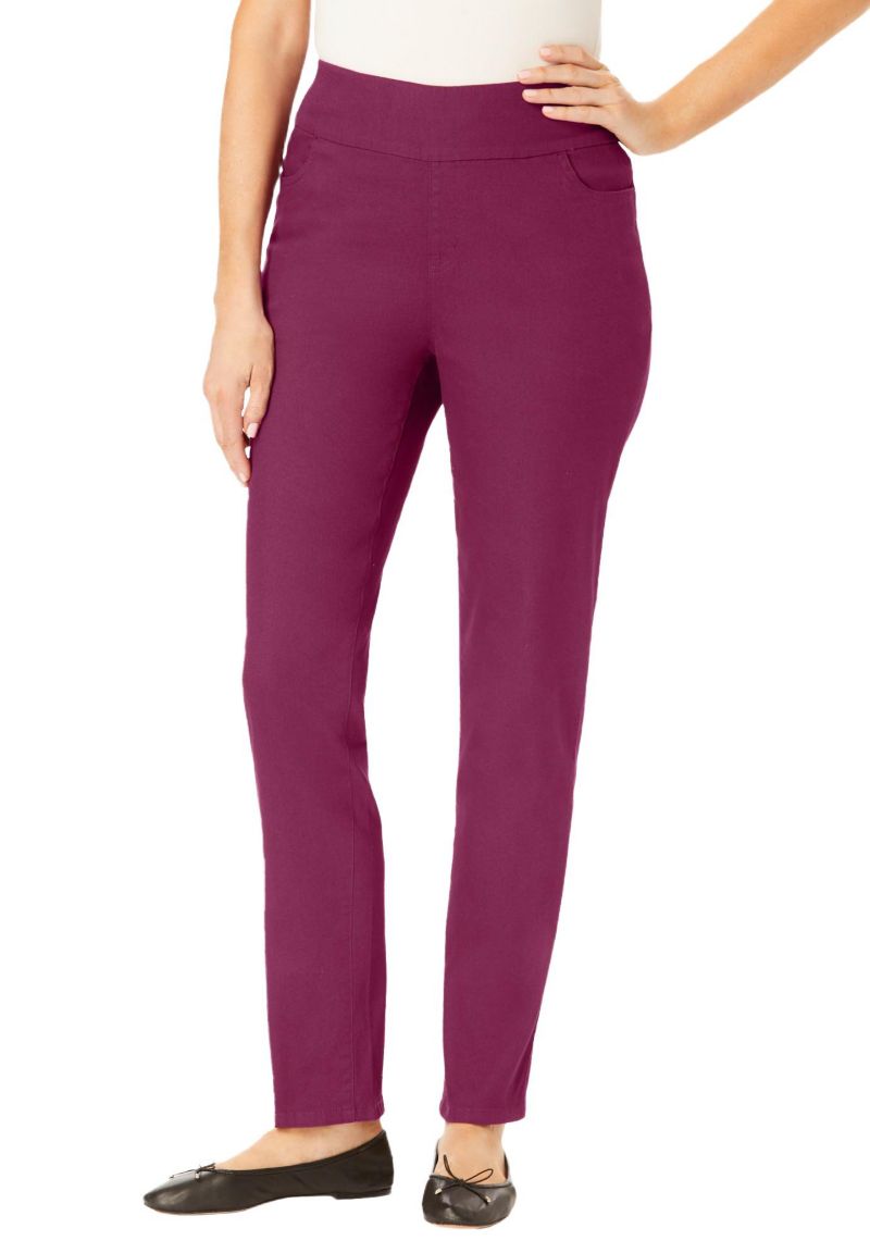 Women's Within Tall Flex-Fit Pull-On Straight-Leg Gap-Free Stretch Denim Jeans.