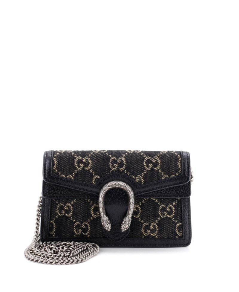 Super Mini Dionysus GG Denim Crossbody Bag