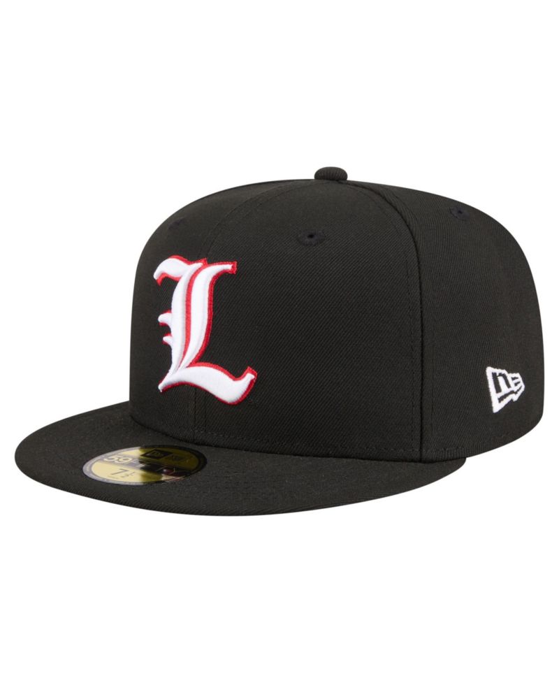 Men's Black Louisville Cardinals On-Field Baseball Fitted Hat
