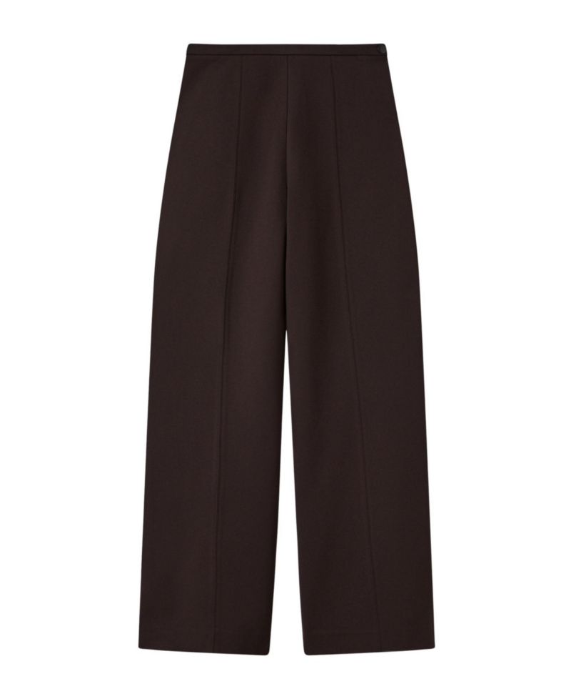 Women's Ponte Mid-Rise Wide-Leg Trousers