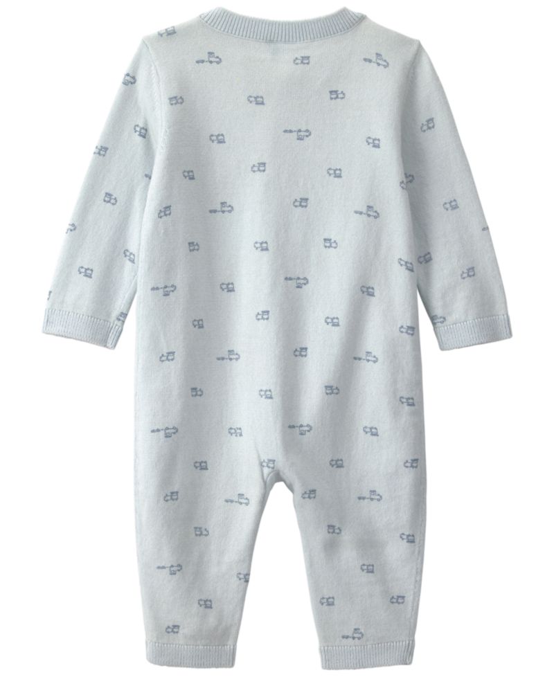 Baby Boys' Train 2-Way Zip Long-Sleeve Jumpsuit