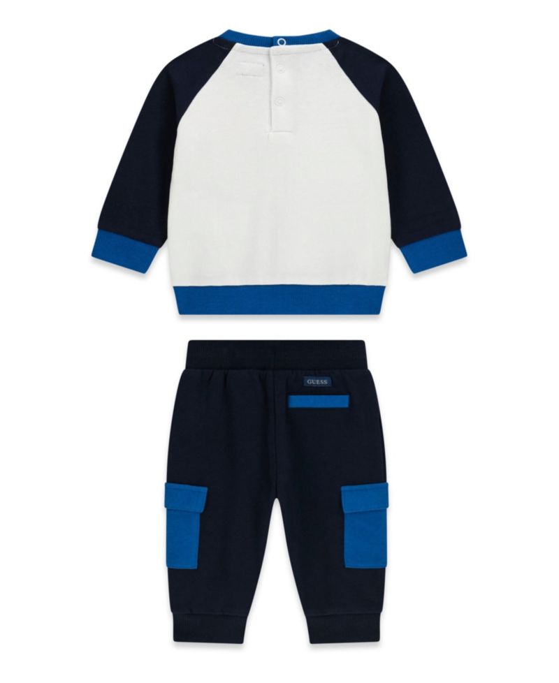 Baby Boys' Long-Sleeve Top and Cargo Sweatpant, 2-Piece Set