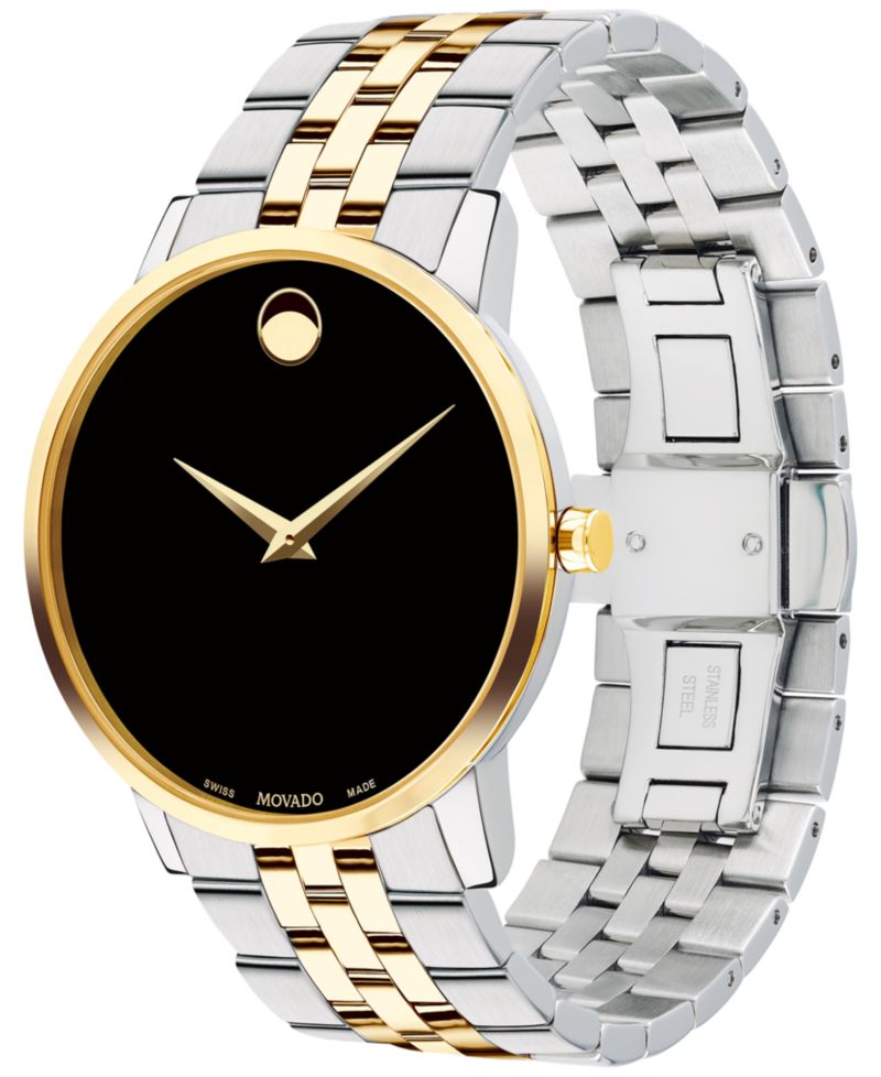Men's Swiss Museum Classic Two-Tone PVD Stainless Steel Bracelet Watch 40mm
