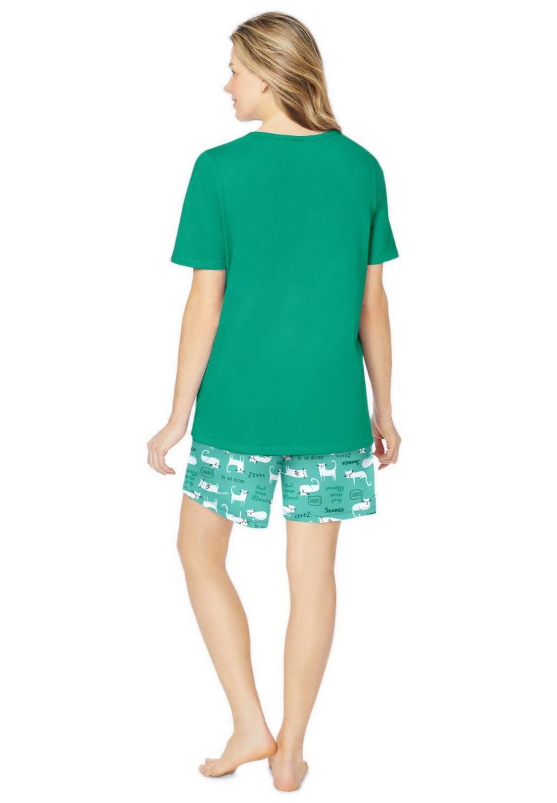 Plus Size Dreams and Co. Knit PJ Short Set