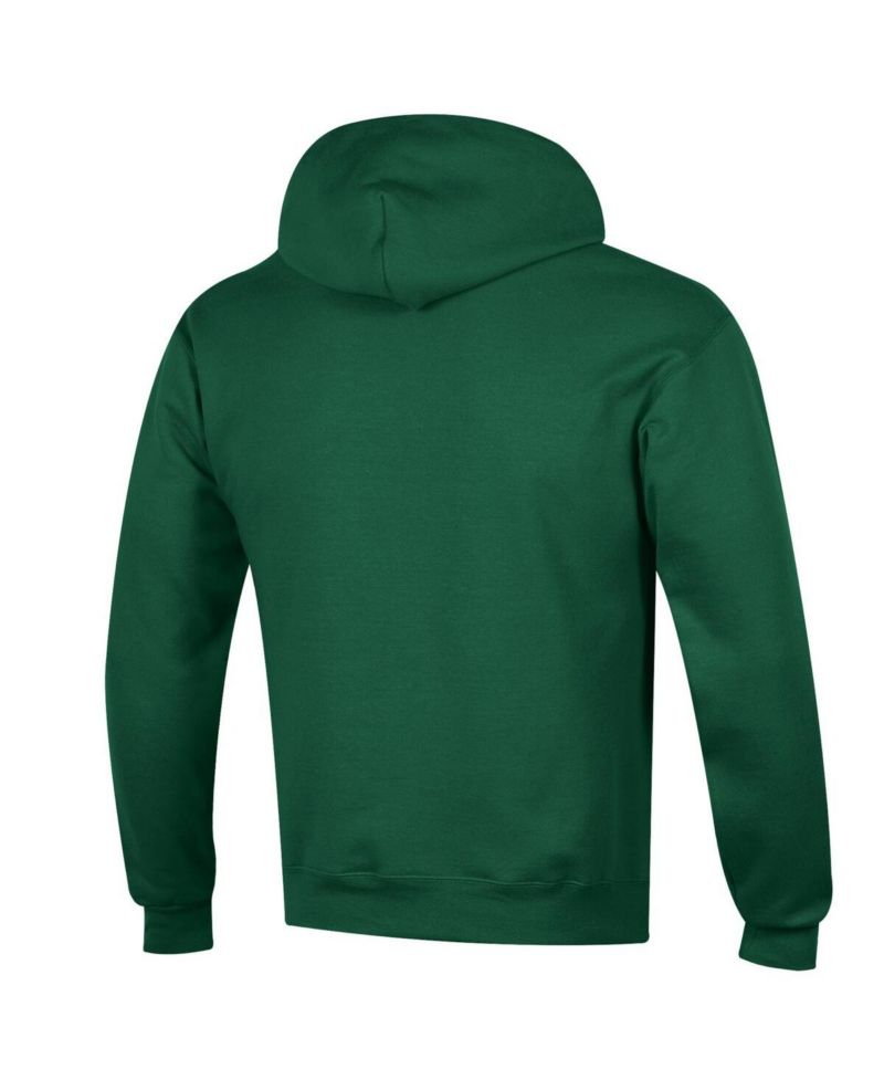 Men's Green Michigan State Spartans Basic Arch Fleece Pullover Hoodie