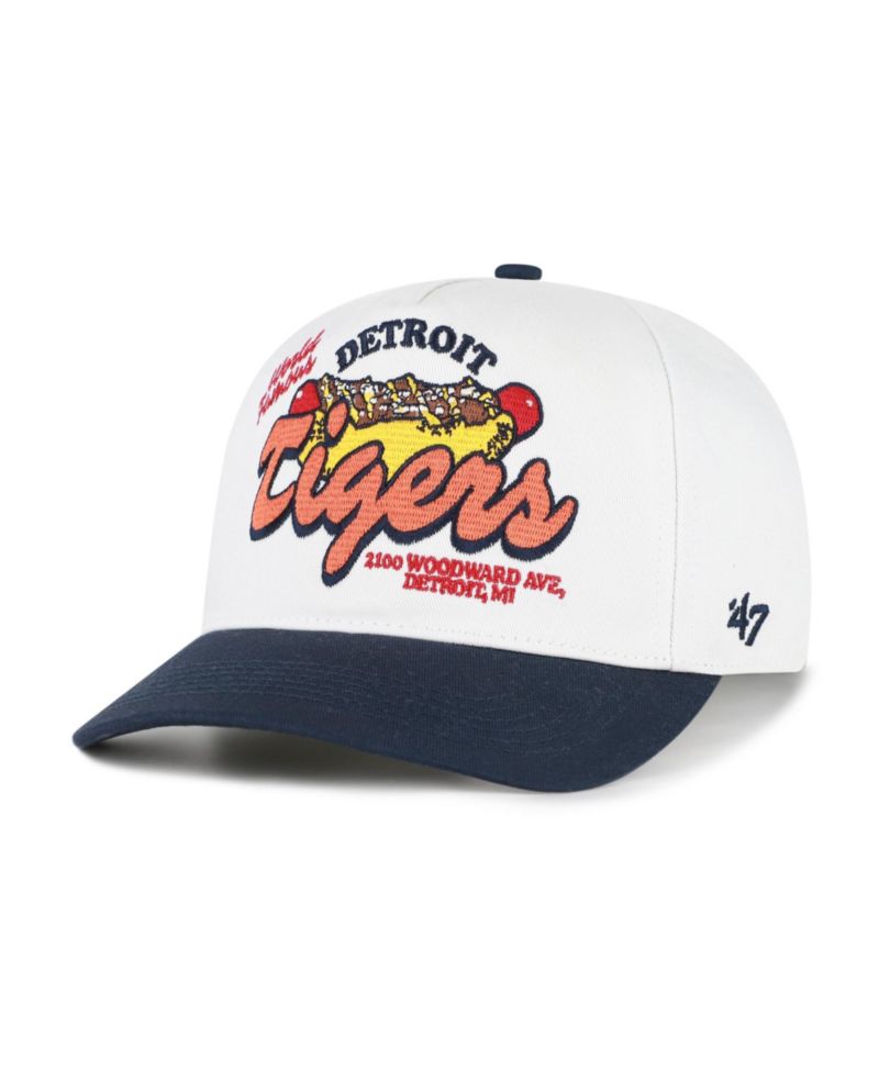 Men's '47 White/Navy Detroit Tigers Glizzy Collection Hitch Adjustable Hat
