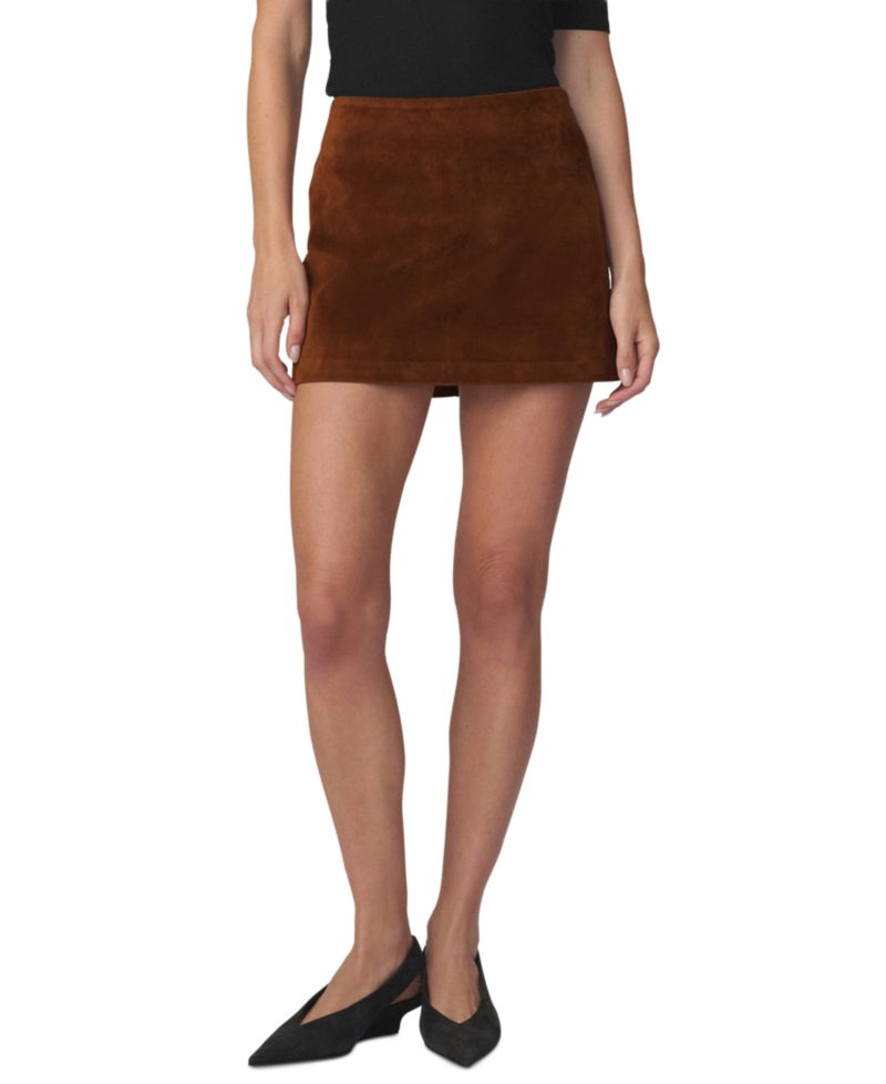 Women's Faux Suede A-Line Mini Skirt