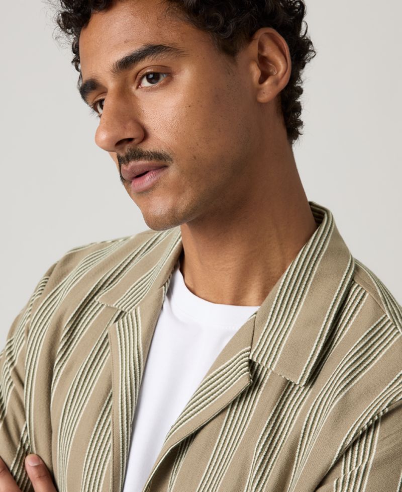 Men's Knit Camp Short-Sleeve Camp Collar Shirt