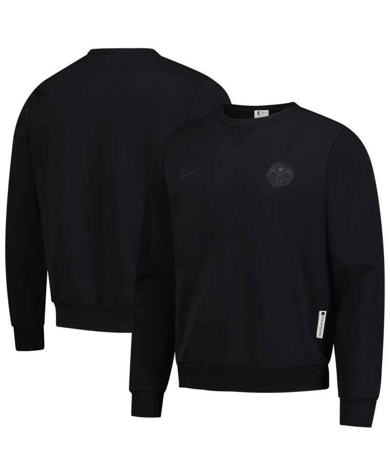 Men's Black Denver Nuggets Authentic Standard Issue Travel Dri-FIT Pullover Sweatshirt