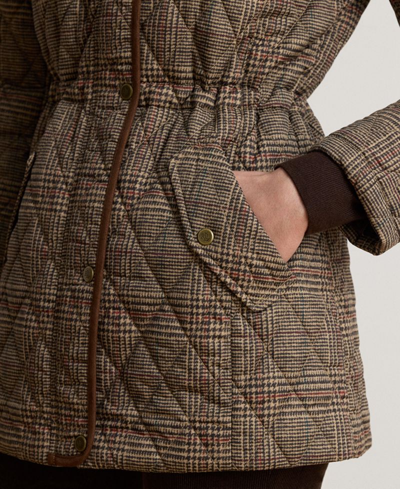 Petite Hooded Quilted Anorak Coat