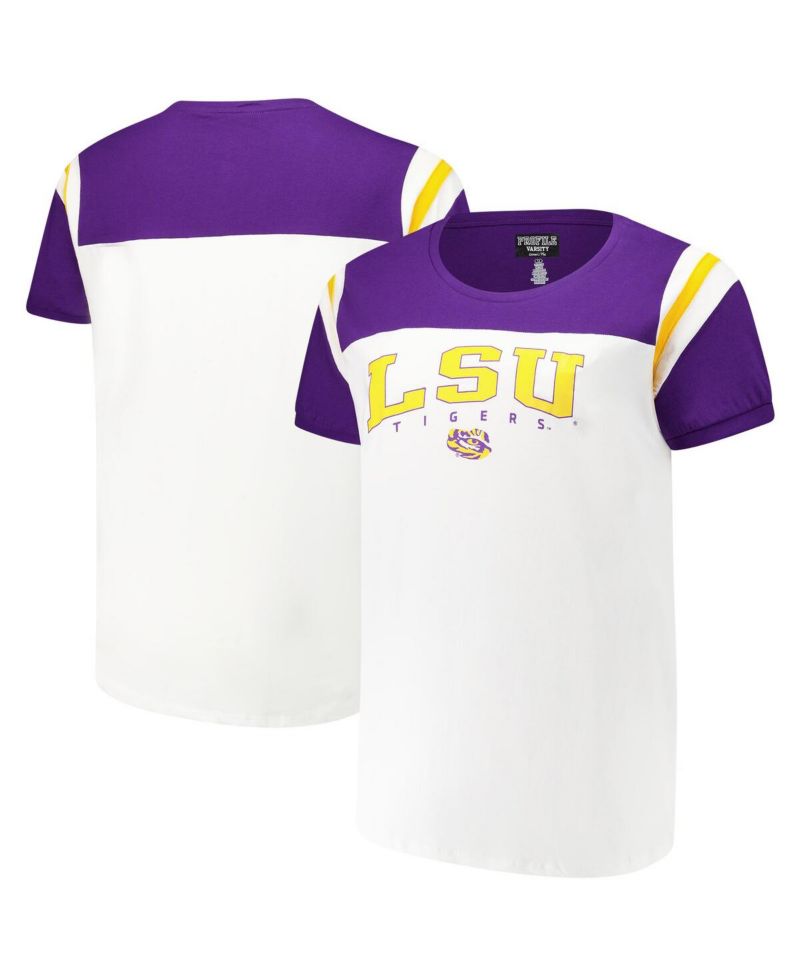 Women's White LSU Tigers Plus Size Winning Gear T-Shirt