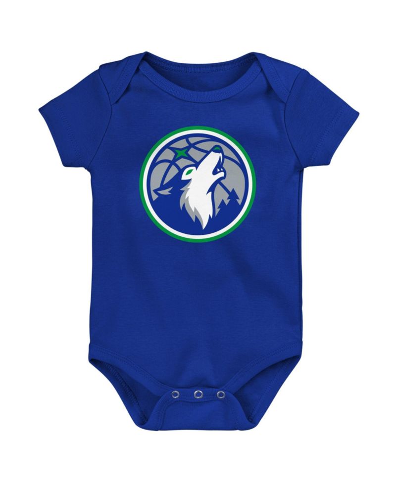 Baby Boys and Girls Blue Minnesota Timberwolves Primary Logo Bodysuit