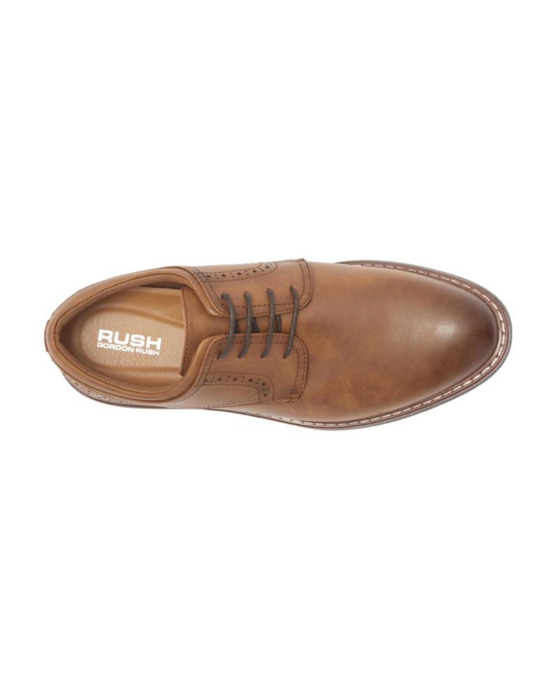 Men's Plain Toe Derby Lace-Up Dress Shoes
