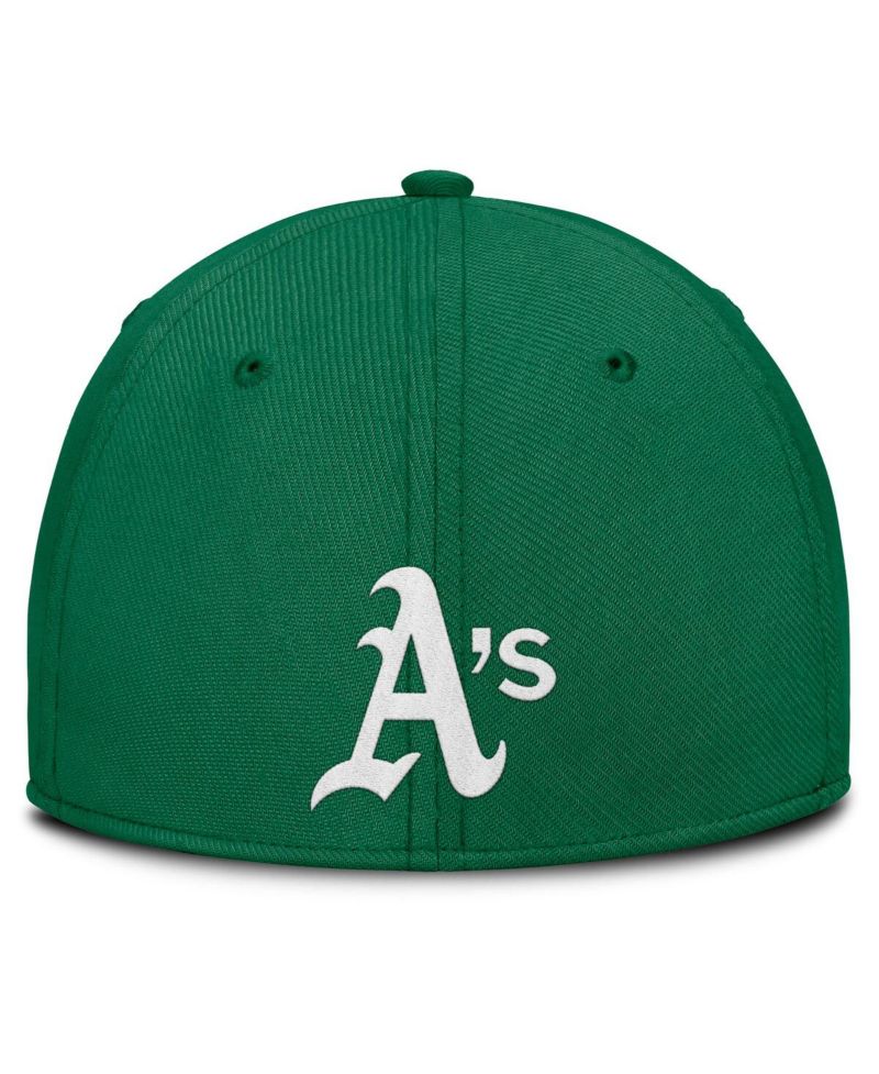Men's Green/Gold Oakland Athletics Rise Swoosh Performance Flex Hat