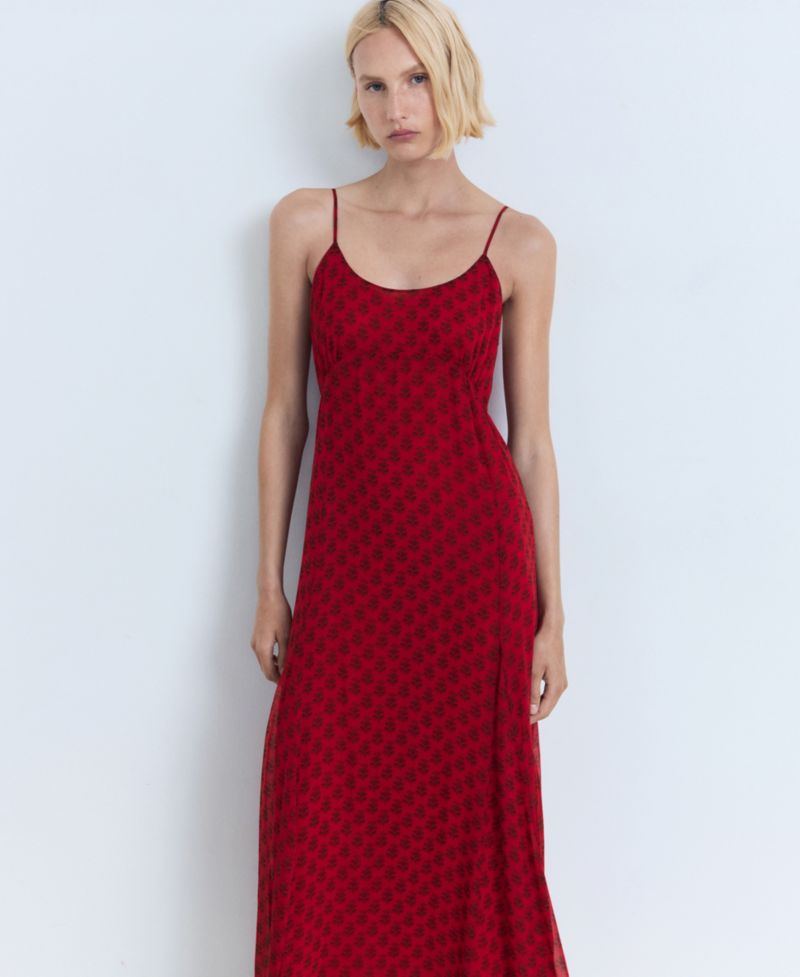 Women's Floral-Print Chiffon Dress