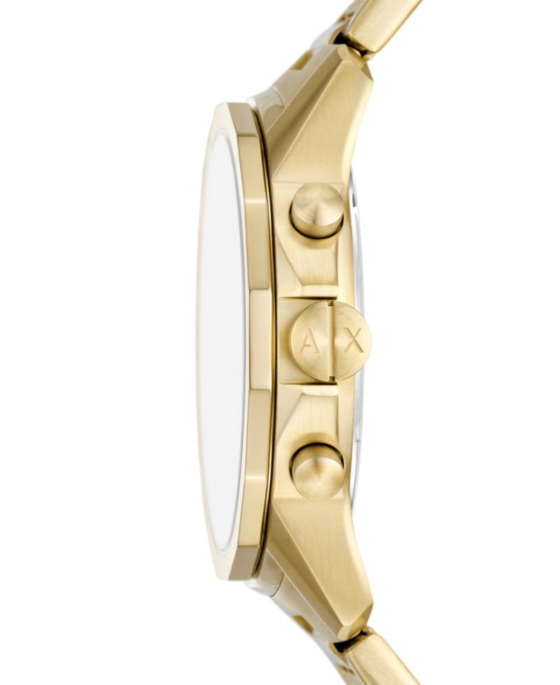Men's Chronograph Gold-Tone Stainless Steel Watch 44mm Set, 2 Pieces