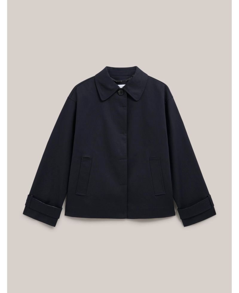 Women's Frida Collared Cropped Trench Coat