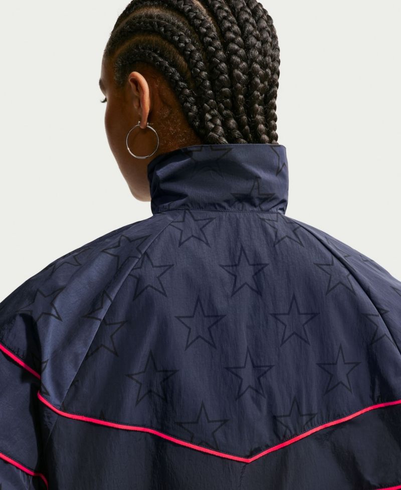 Women's Navy USMNT Windrunner UV Woven Full-Zip Jacket
