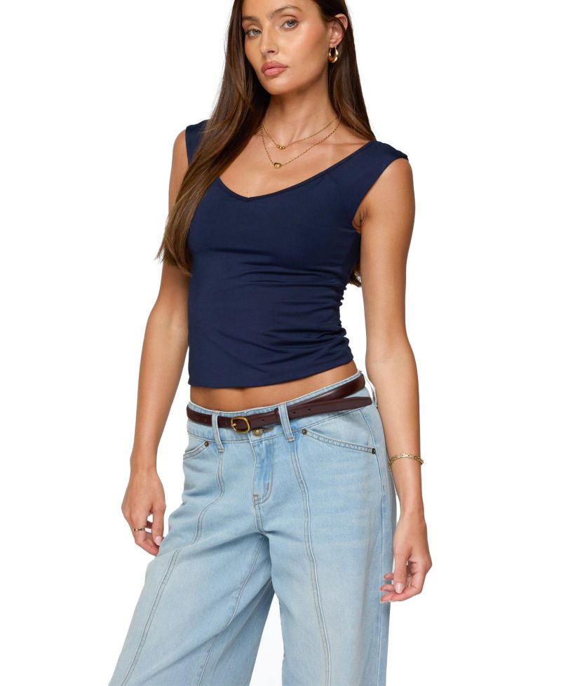 Women's Angeline Wide V Neck Top