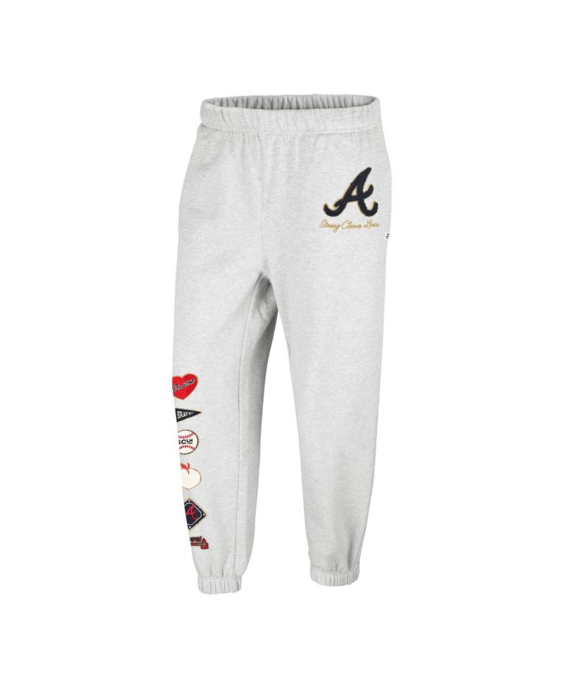 Women's x Heather Gray Atlanta Braves Venice Jogger Pants