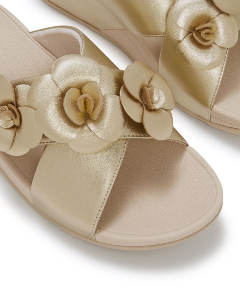 Women's Lulu Flower Cross Slip-On Slide Sandals