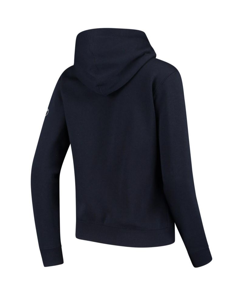 Women's Stadium Athletic Navy BYU Cougars Arched Name Full-Zip Hoodie