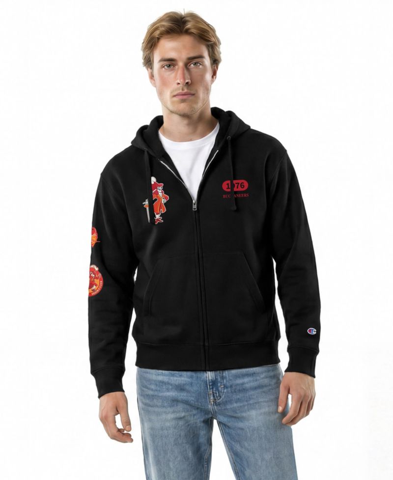 Men's Black Tampa Bay Buccaneers Disney X Champion All Star Full-Zip Hoodie