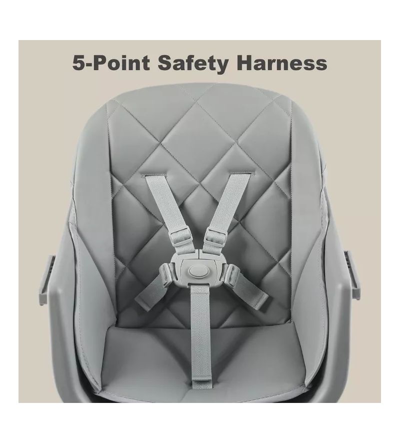 7-in-1 Convertible Baby High Chair with Removable Tray and 5-Point Harness